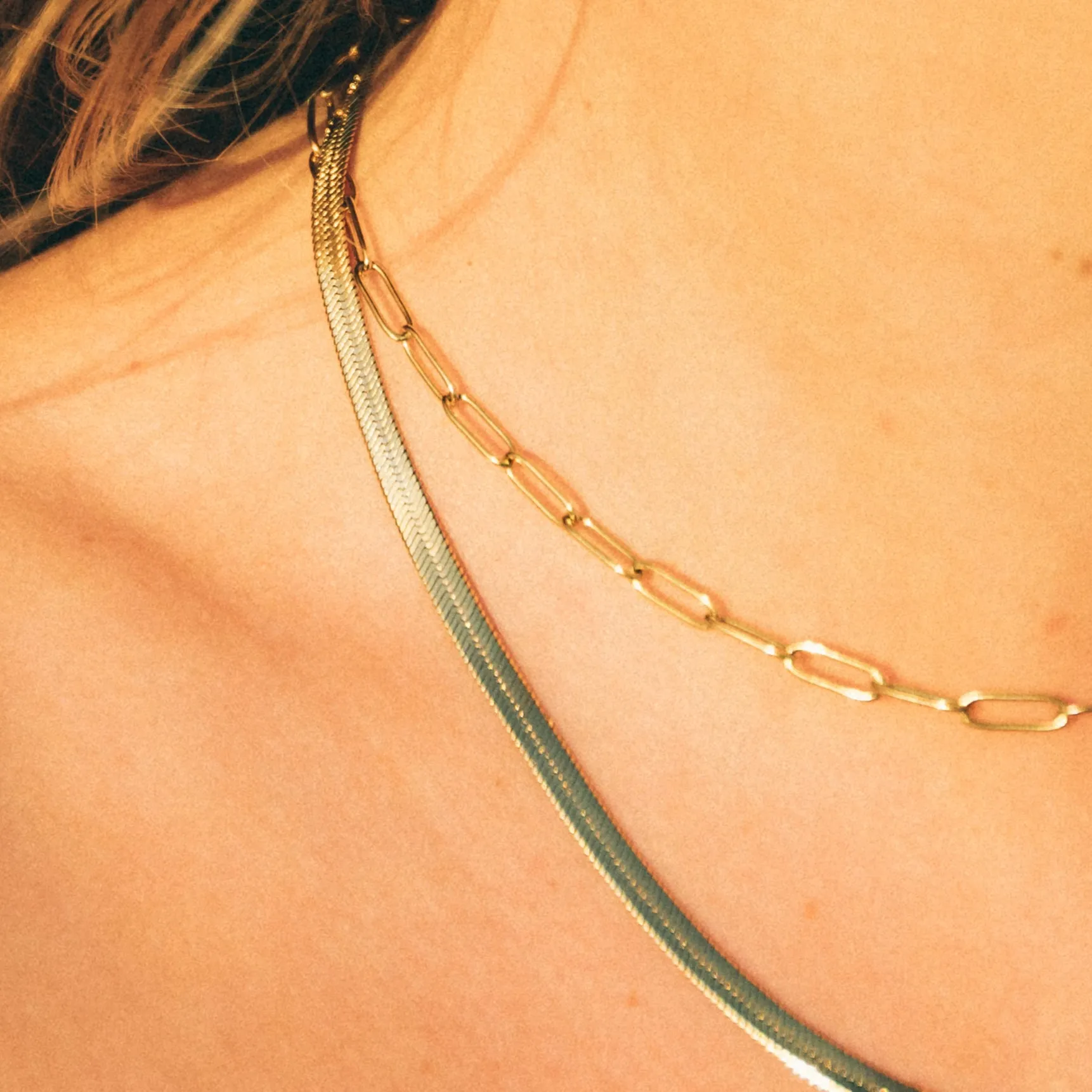 LINK CHAIN NECKLACE - 18K GOLD