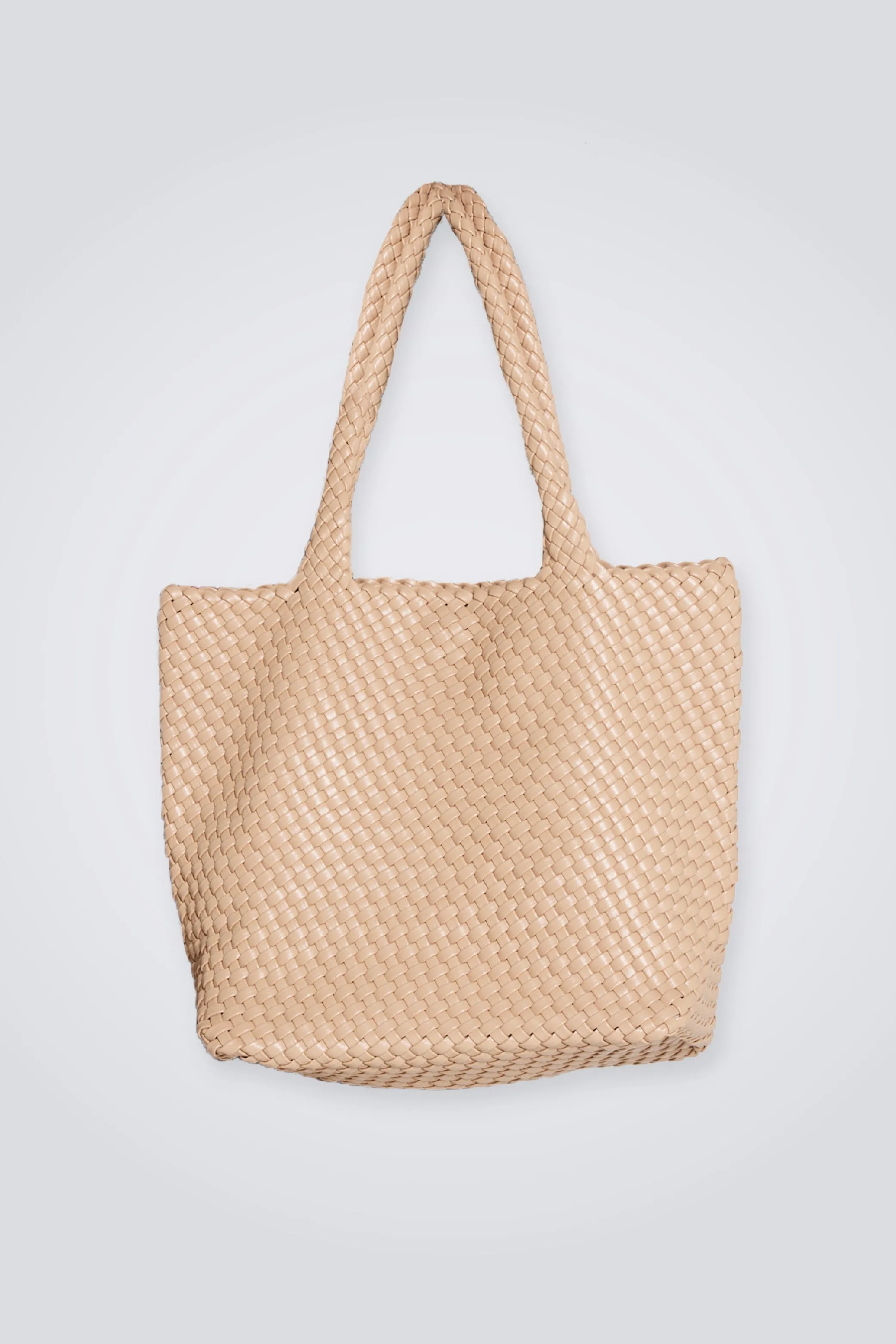 Lois Woven Bag & Clutch - Beige