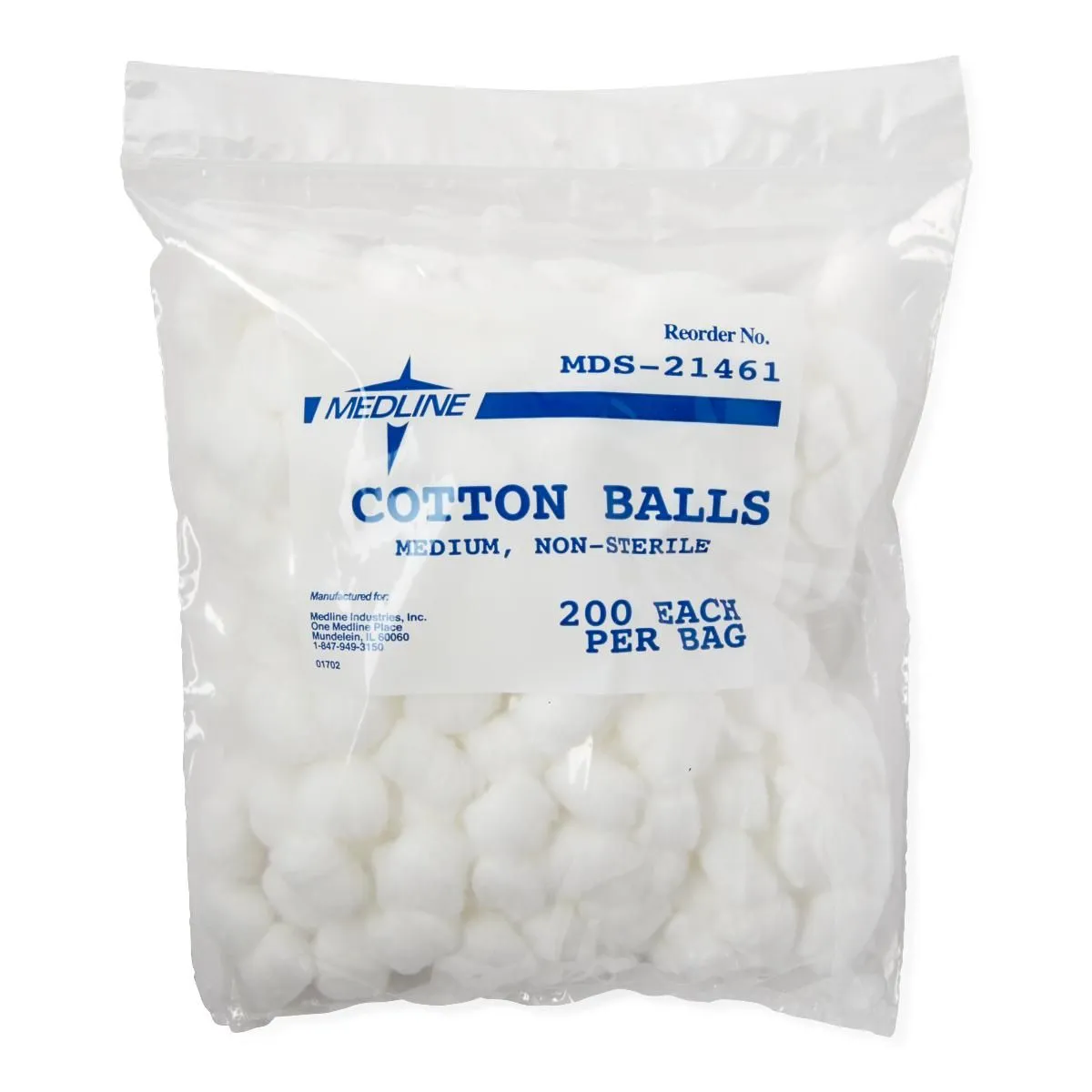 Medline Nonsterile Cotton Balls Medium 1in 200Ct