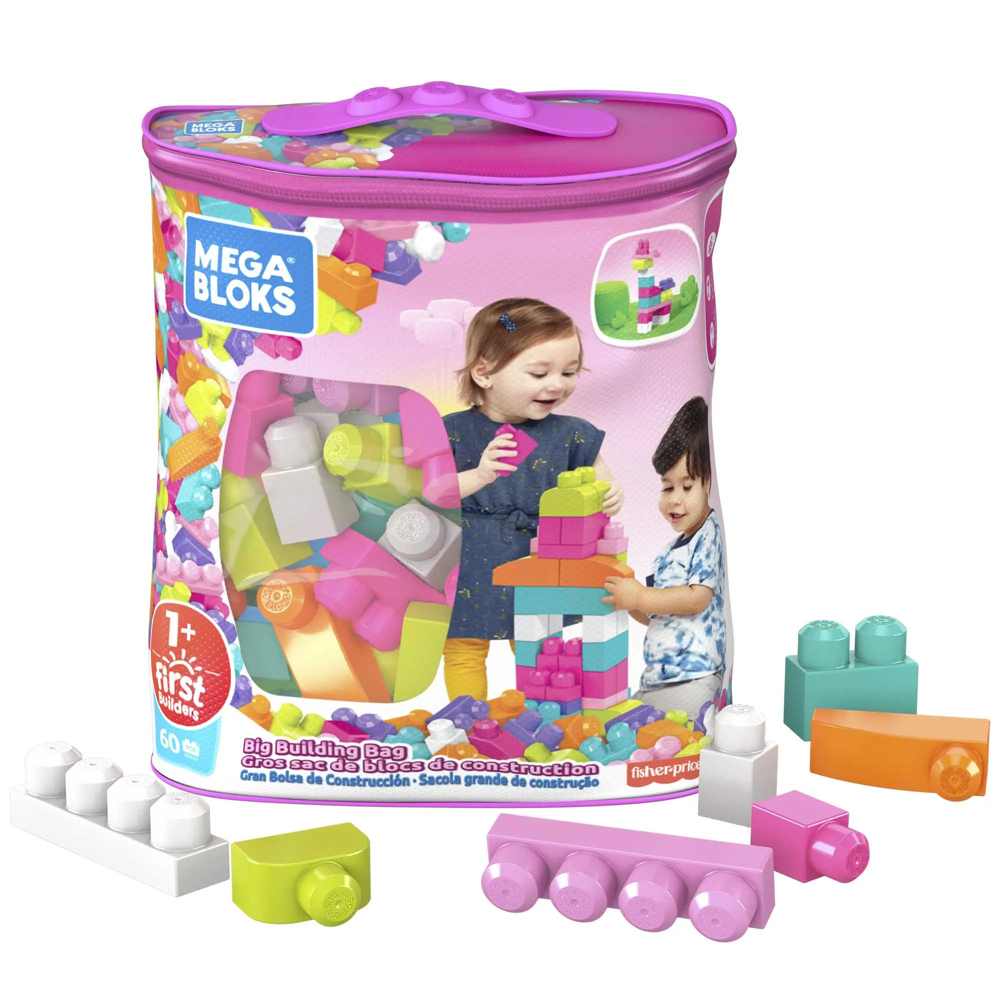 MEGA Bloks First Builders Big Building Bag - Pink