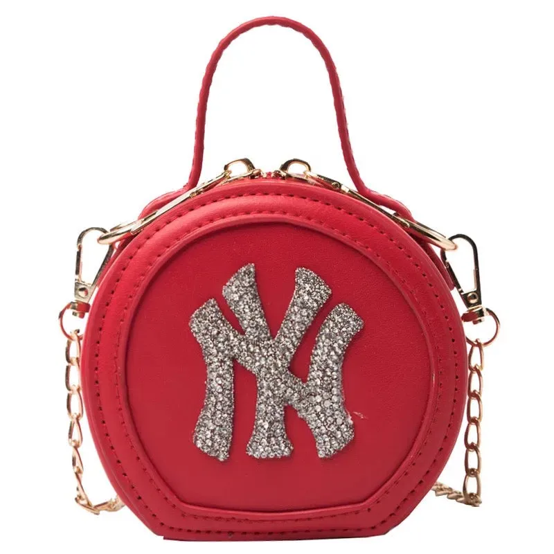 Mini ny bling rhinestone chain handbag purse