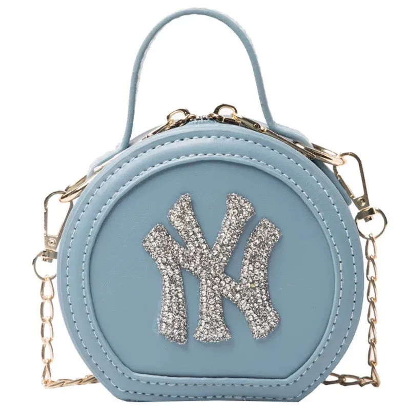 Mini ny bling rhinestone chain handbag purse