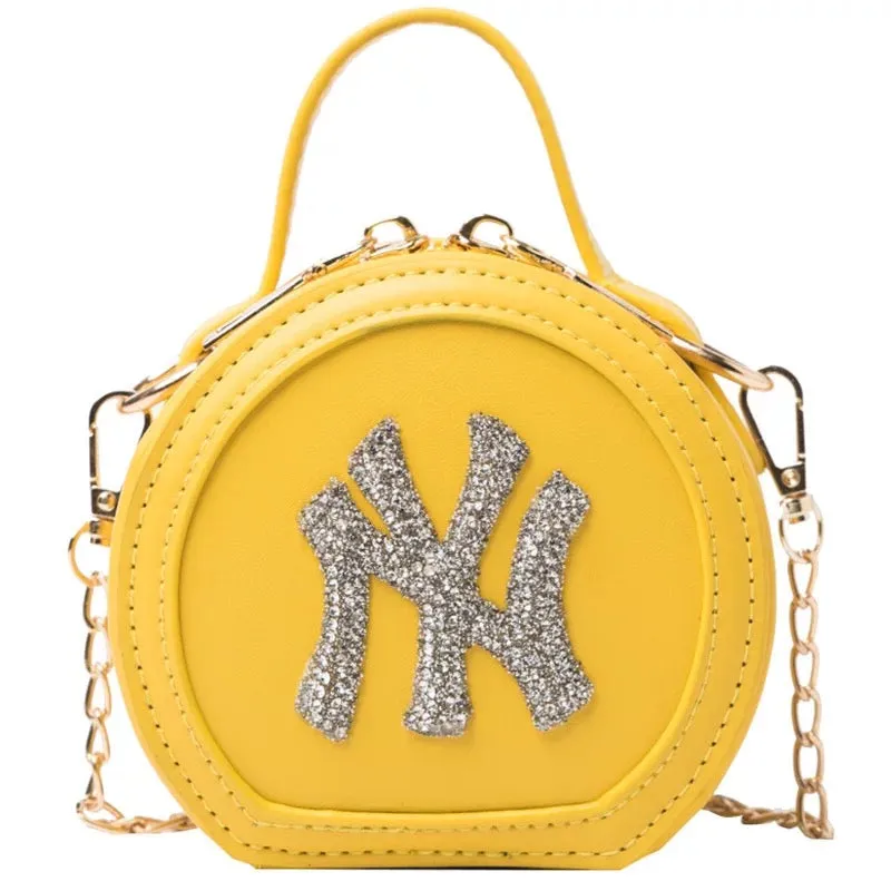 Mini ny bling rhinestone chain handbag purse