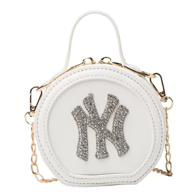 Mini ny bling rhinestone chain handbag purse