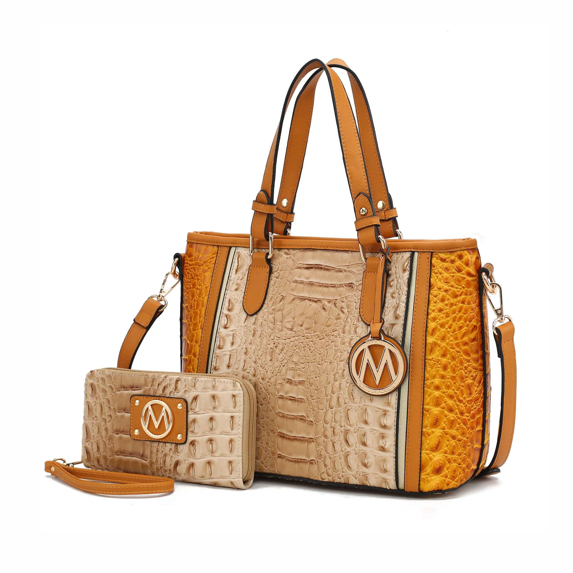 MKF Collection Lizza Croco Embossed Tote Handbag by Mia k