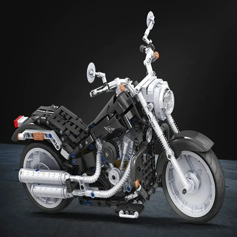 MOC Tech American Harley Motorcycle Bricks Toy 7049