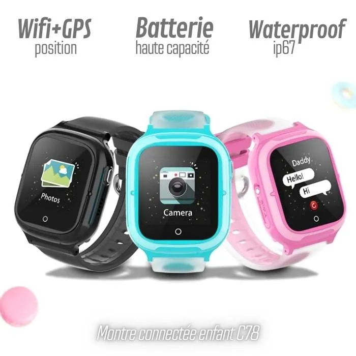 Montre Connectée Enfant T78 GPS Wifi