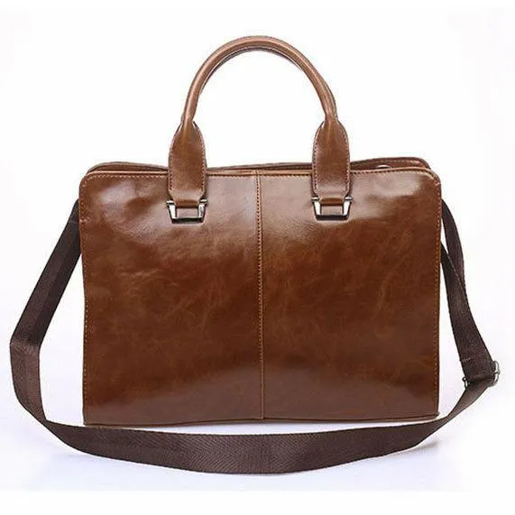 MROYALE™ Leather Briefcase Crossbody Messenger Bag - Laptop Handbag