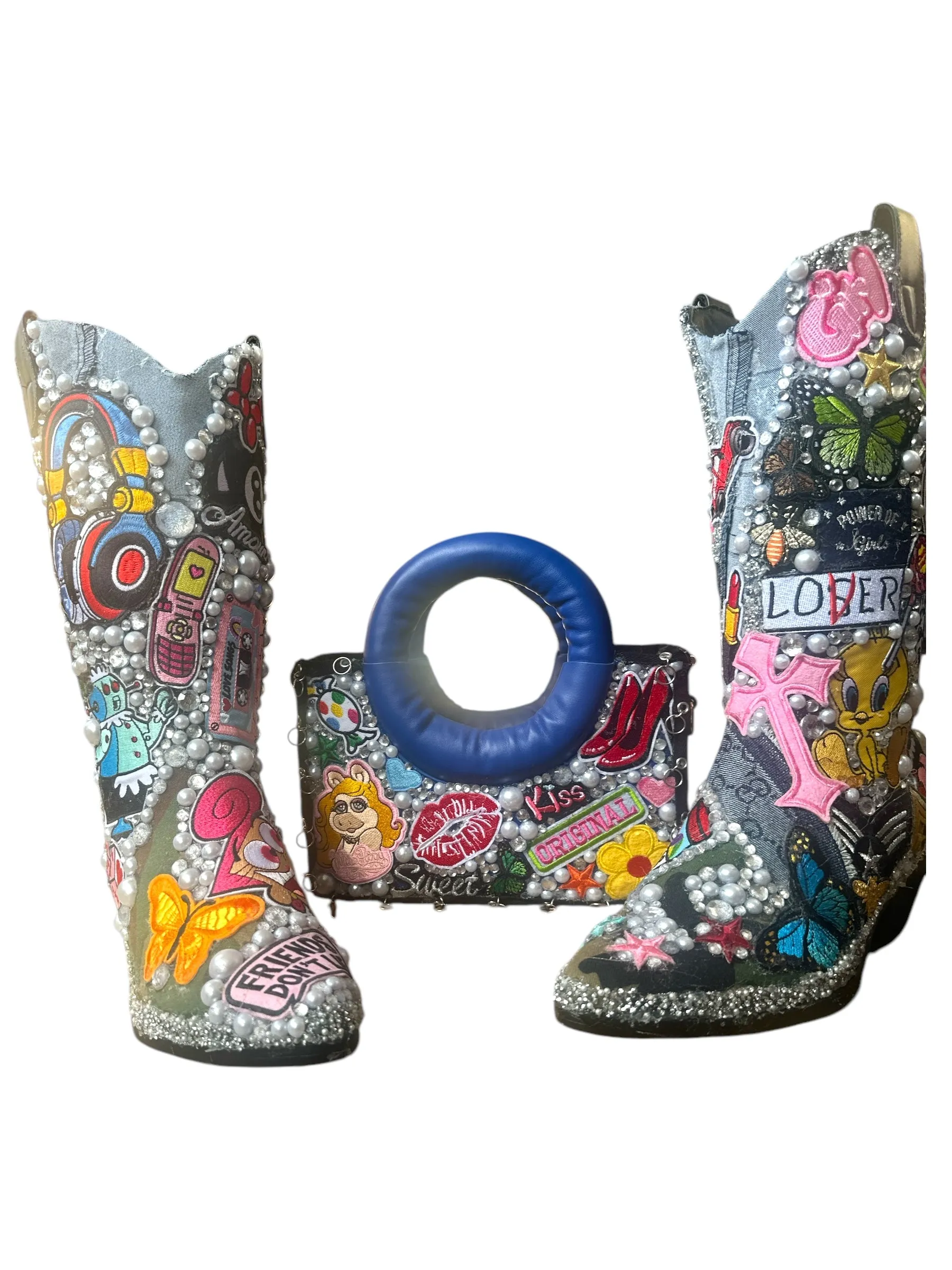 My generation patch boots purse set