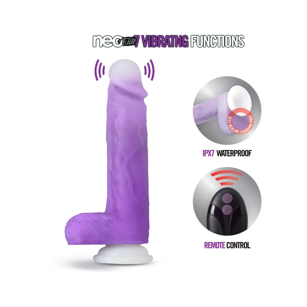 Neo Elite - Encore - 8 in Vibrating Dildo - Purple