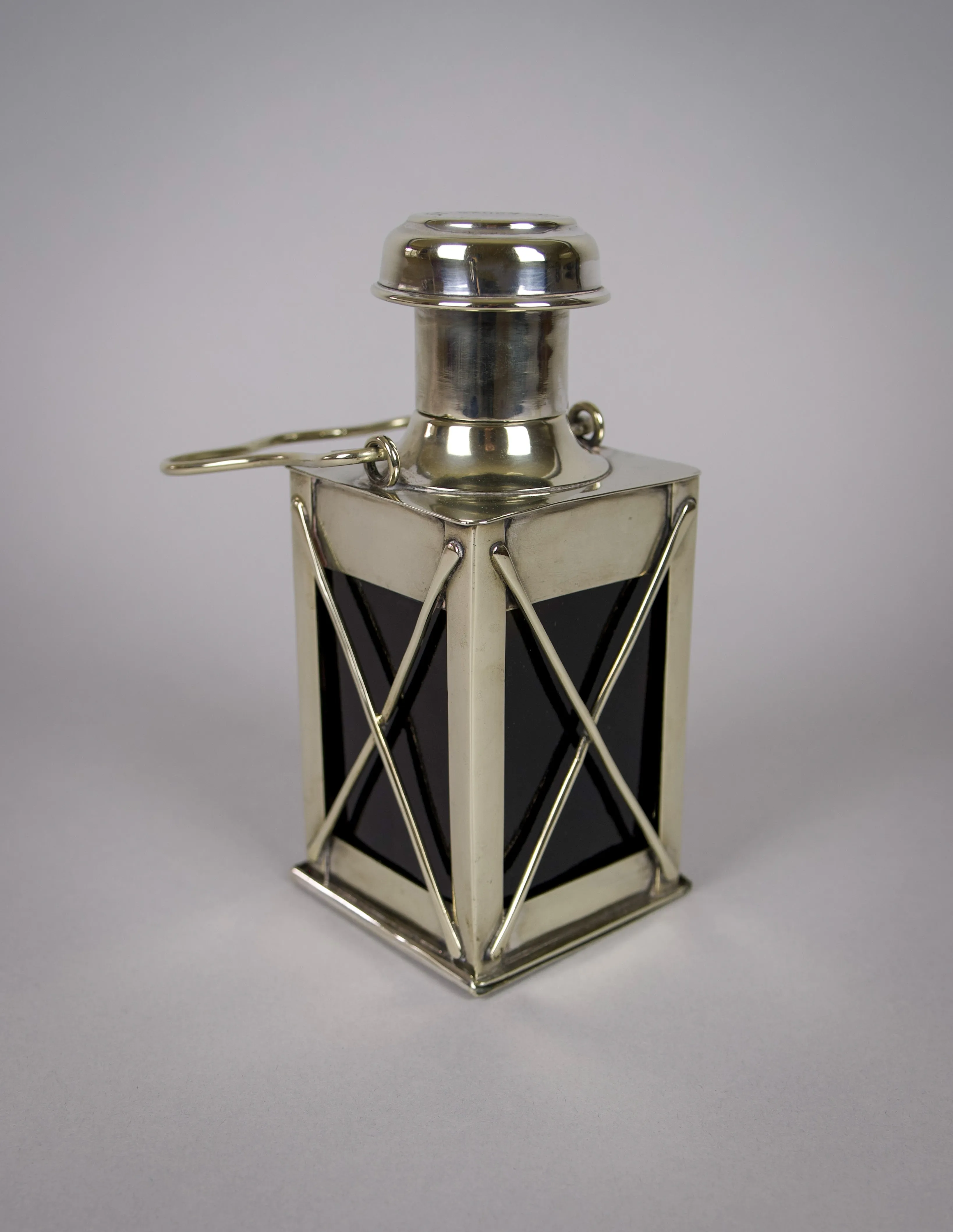 Novelty Silver Plate Lantern Decanter by Marples & Co, c.1910