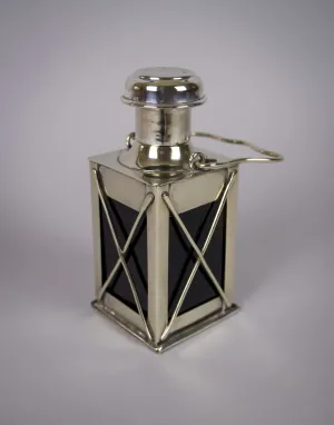 Novelty Silver Plate Lantern Decanter by Marples & Co, c.1910