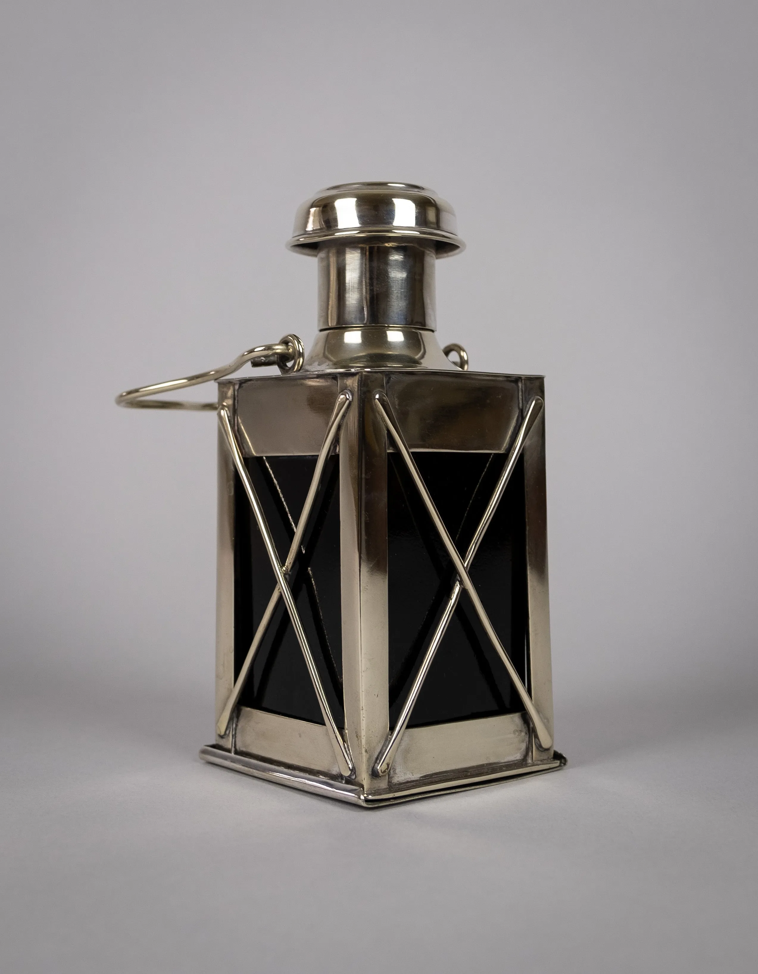 Novelty Silver Plate Lantern Decanter by Marples & Co, c.1910