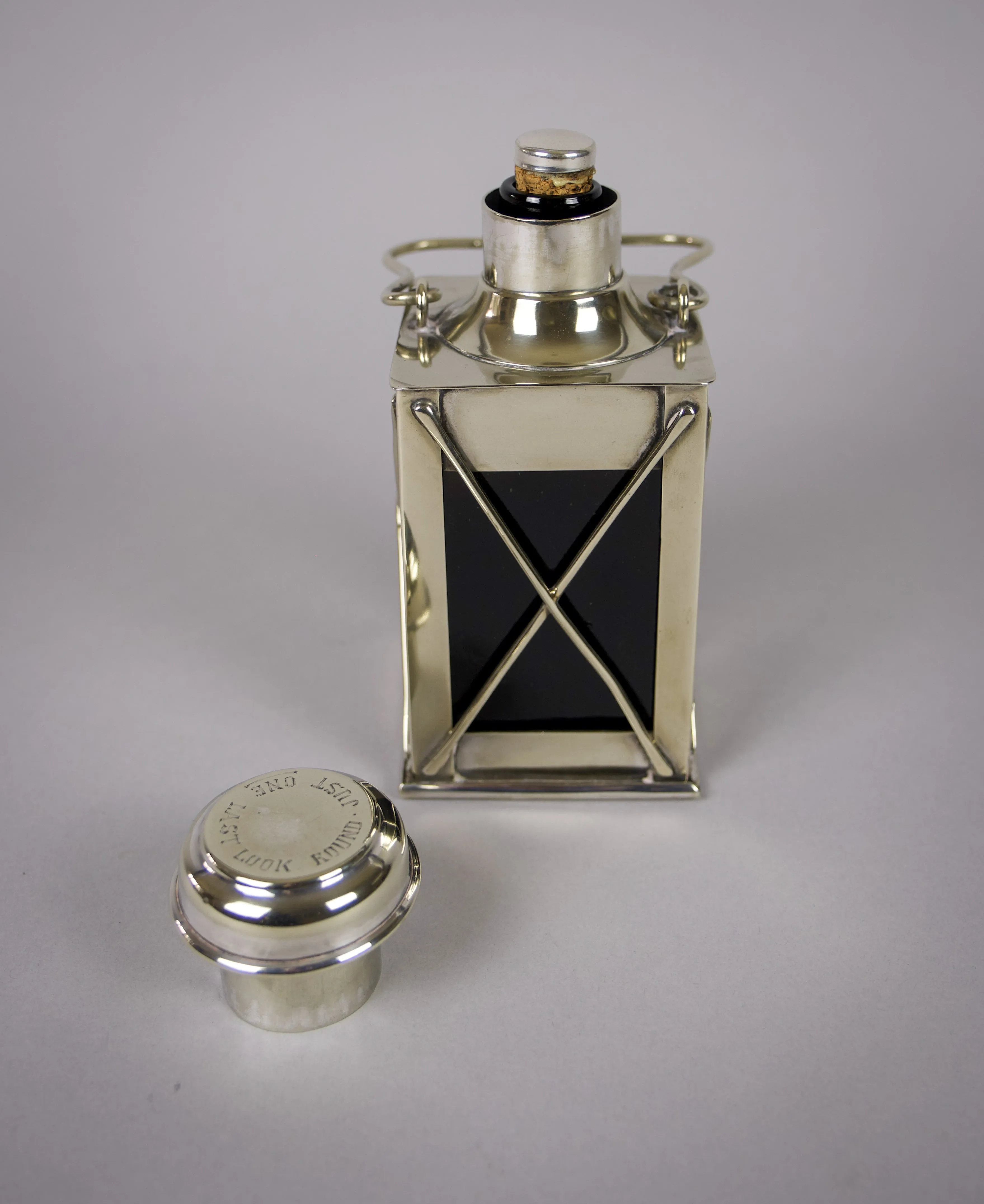 Novelty Silver Plate Lantern Decanter by Marples & Co, c.1910