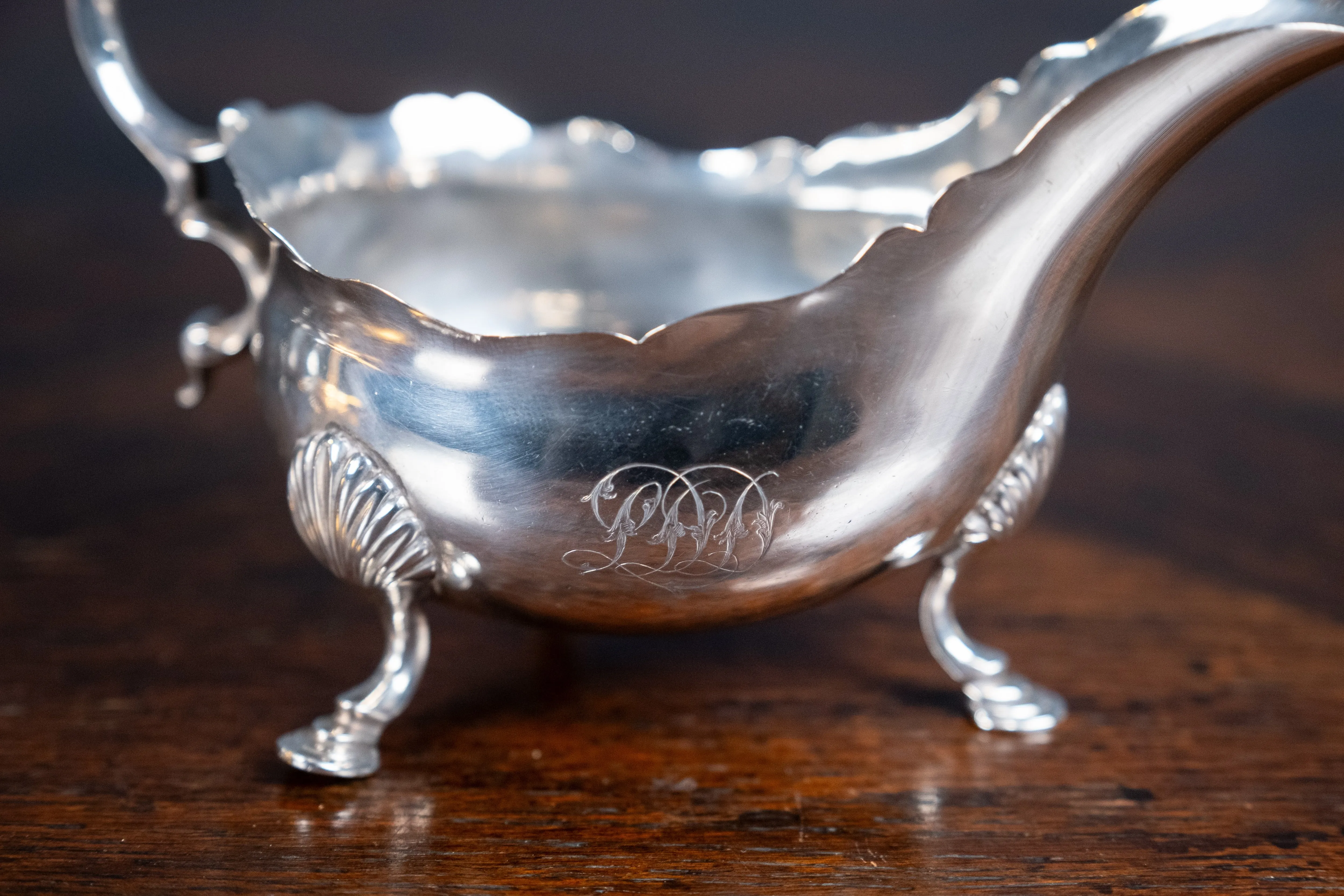 Pair Of Large Silver Sauce Boats by Abraham Portal, London, 1768.