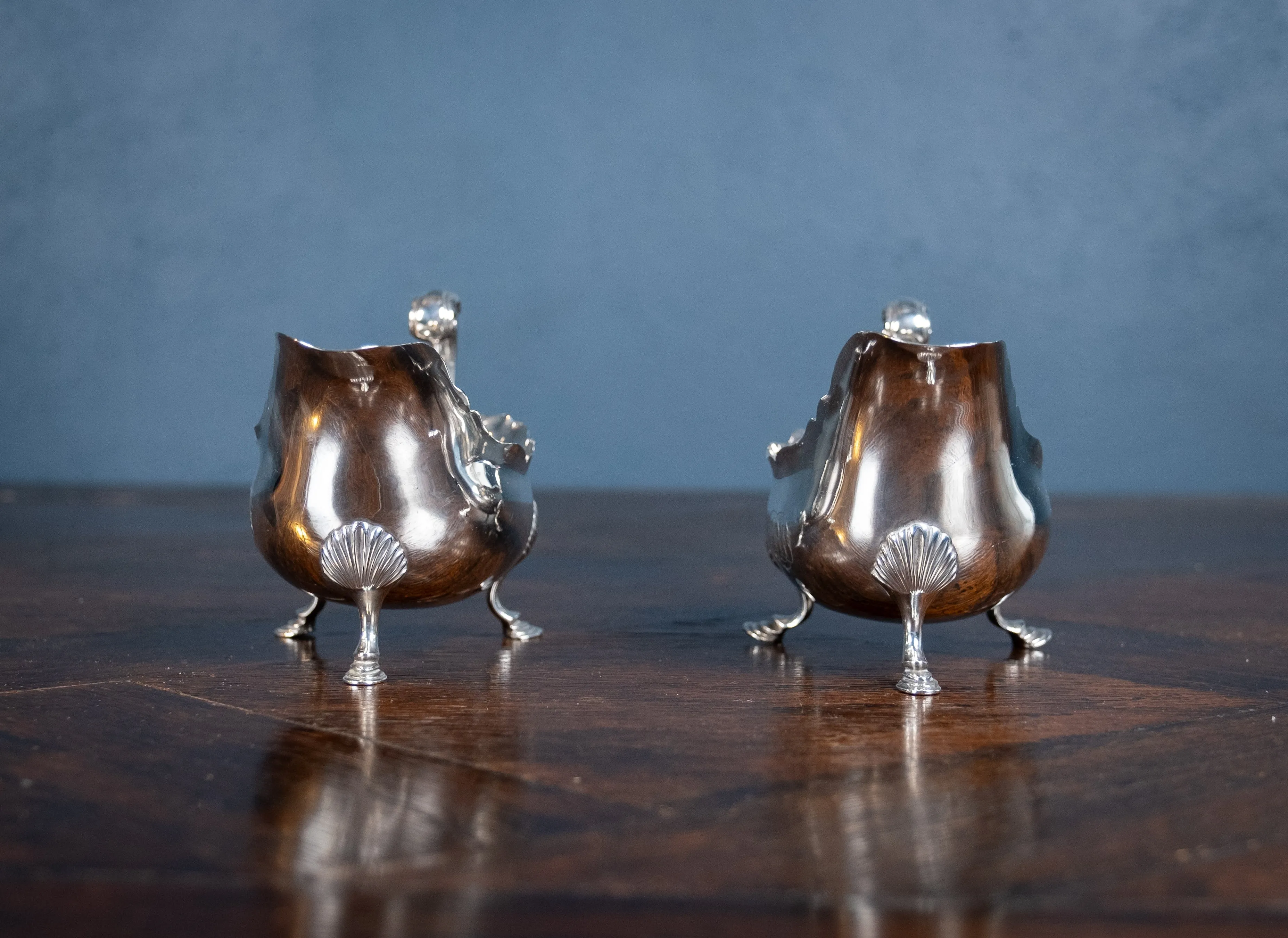 Pair Of Large Silver Sauce Boats by Abraham Portal, London, 1768.