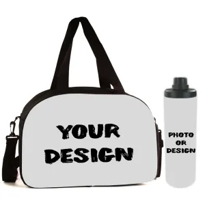 Personalized Full Color Duffel Bag W/ Optional Water Bottle - Your Image