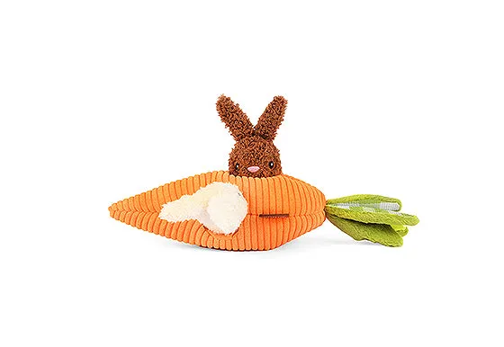 P.L.A.Y. Hippity Hoppity Squeaky Plush Dog toys, Funny Bunnies