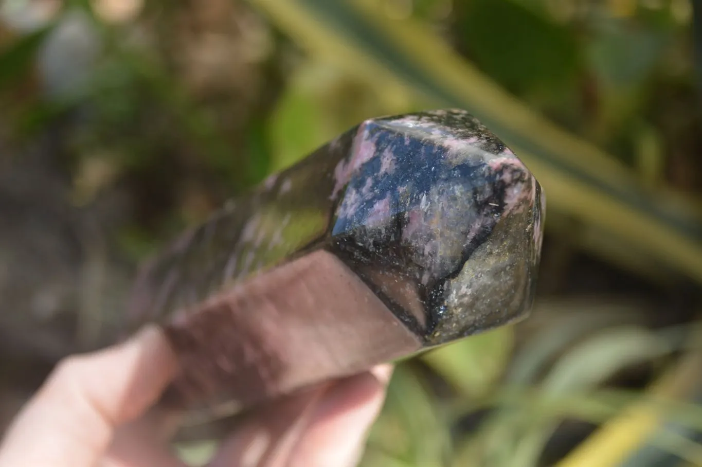 Polished Large Rhodonite Point x 1 From Madagascar