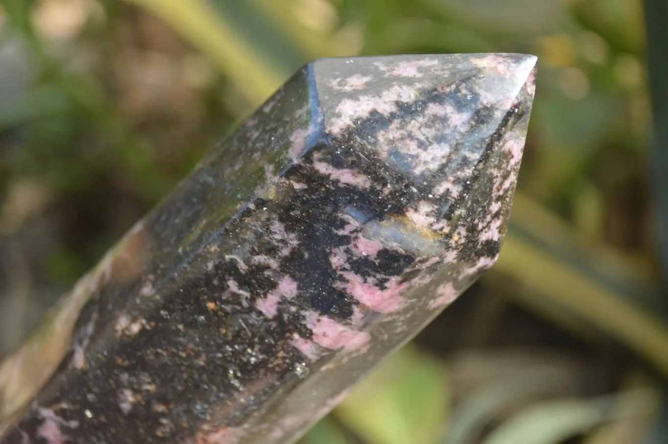 Polished Large Rhodonite Point x 1 From Madagascar