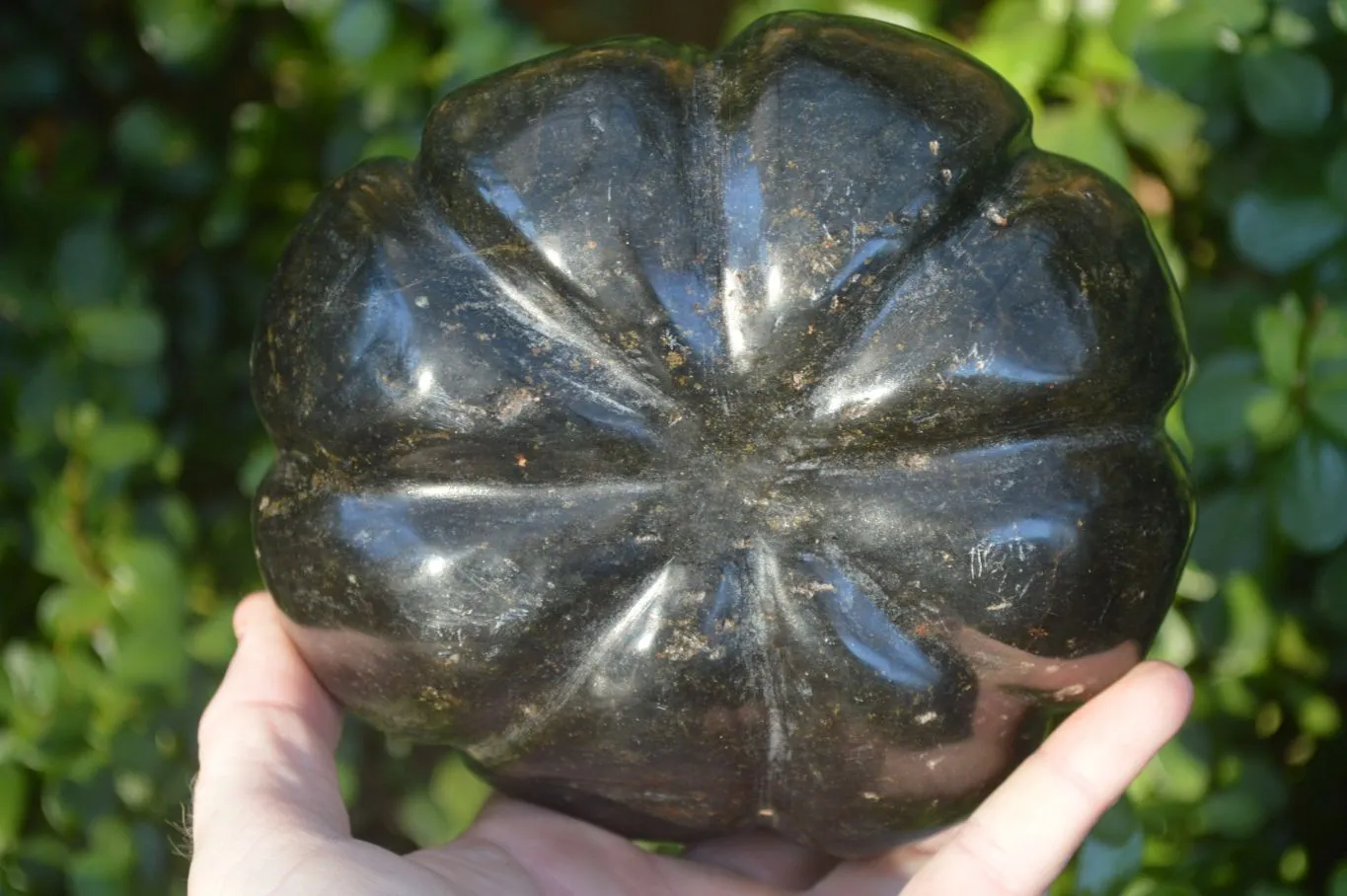 Polished Serpentine Pumpkin Carving x 1 From Zimbabwe