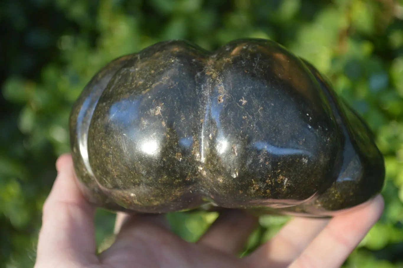 Polished Serpentine Pumpkin Carving x 1 From Zimbabwe