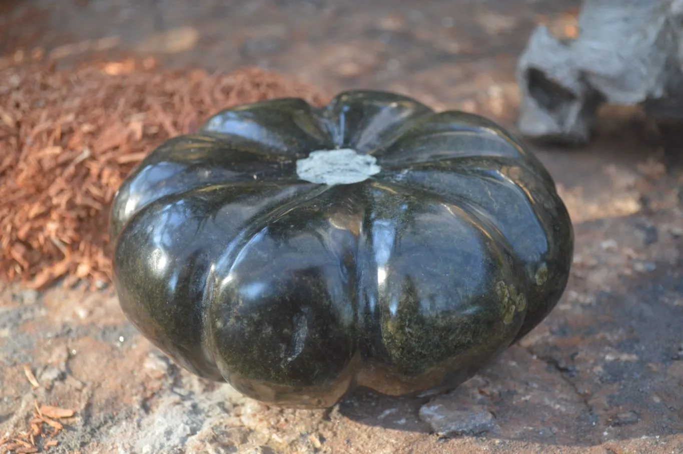 Polished Serpentine Pumpkin Carving x 1 From Zimbabwe