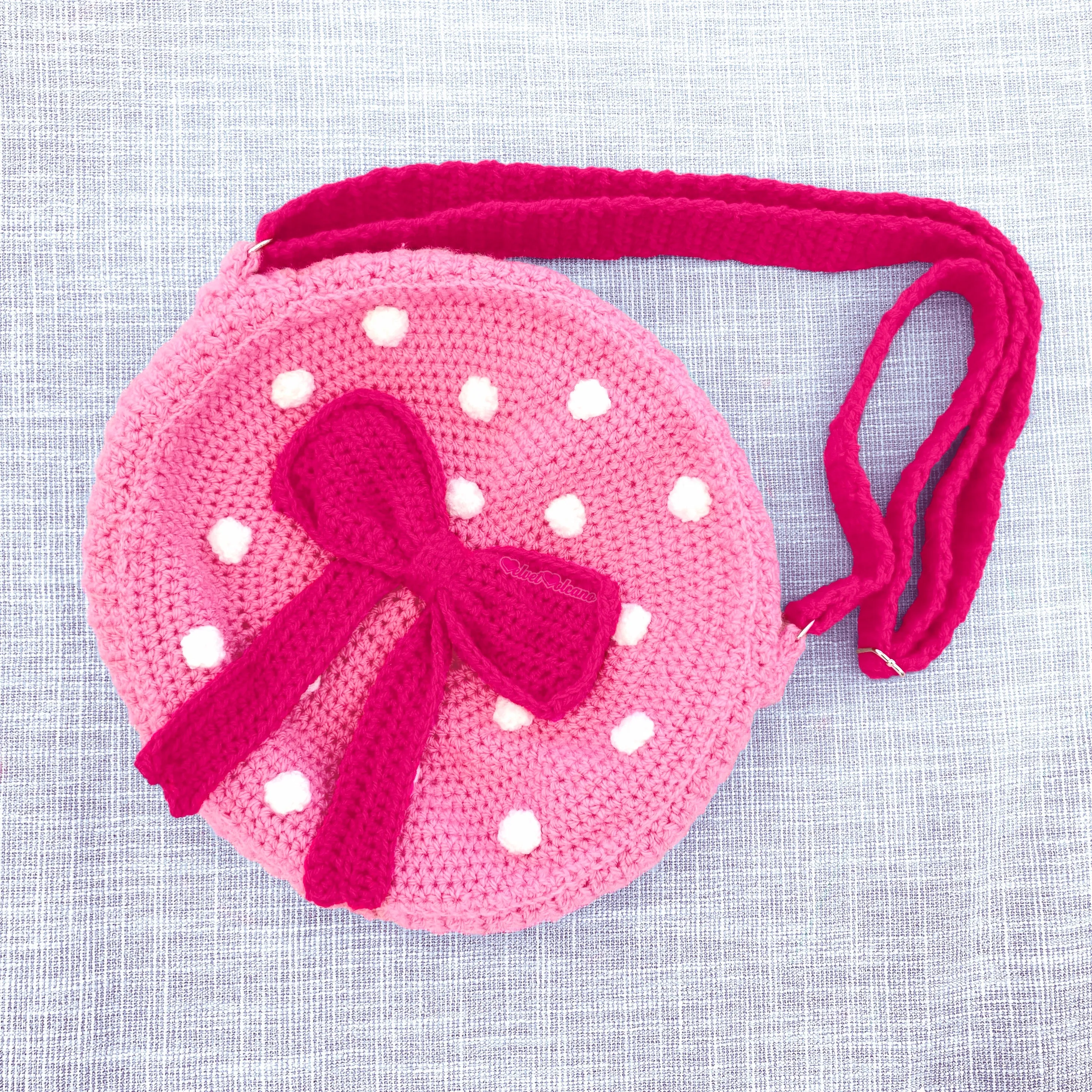 Polka Dot Bow Bag (Custom Colour)