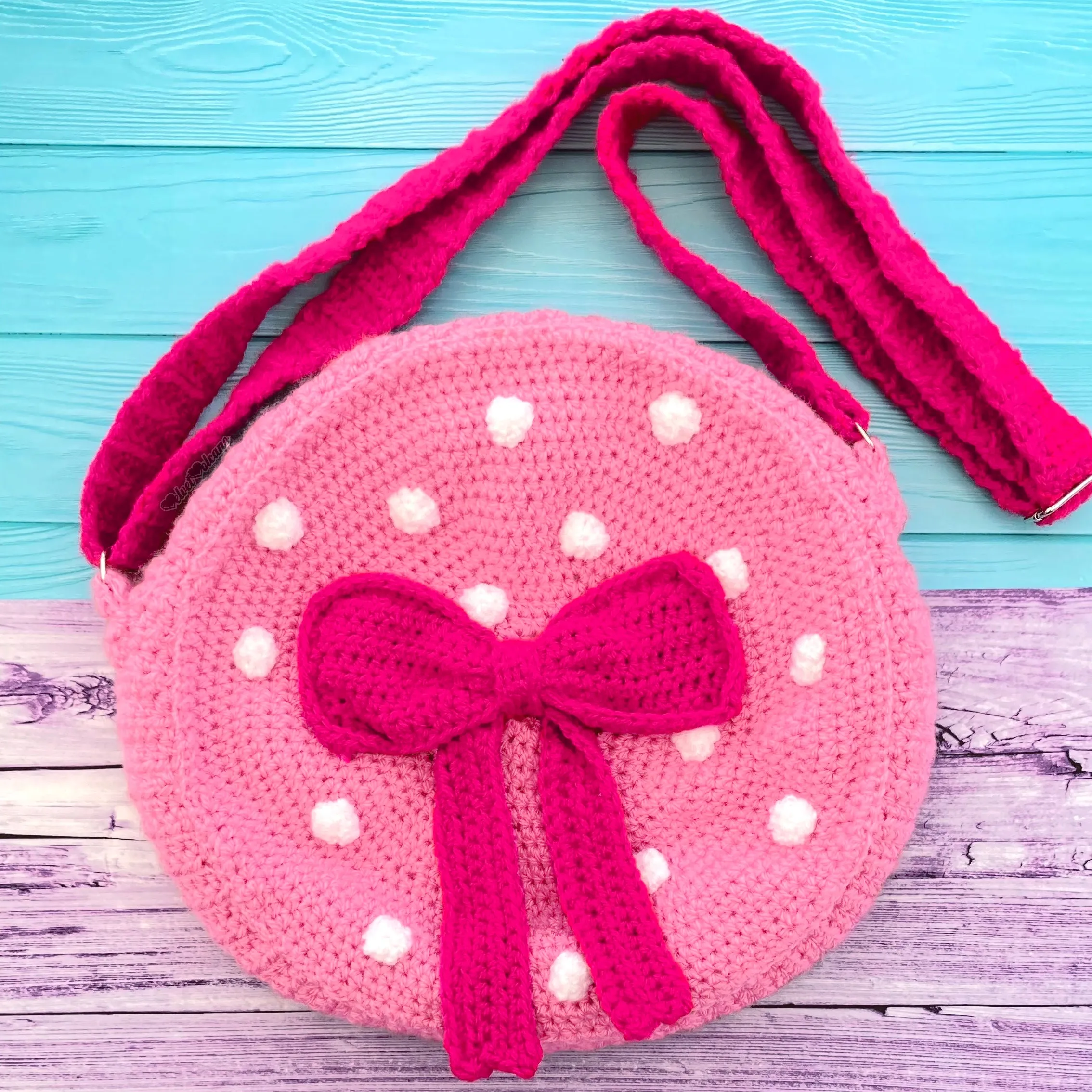 Polka Dot Bow Bag (Custom Colour)