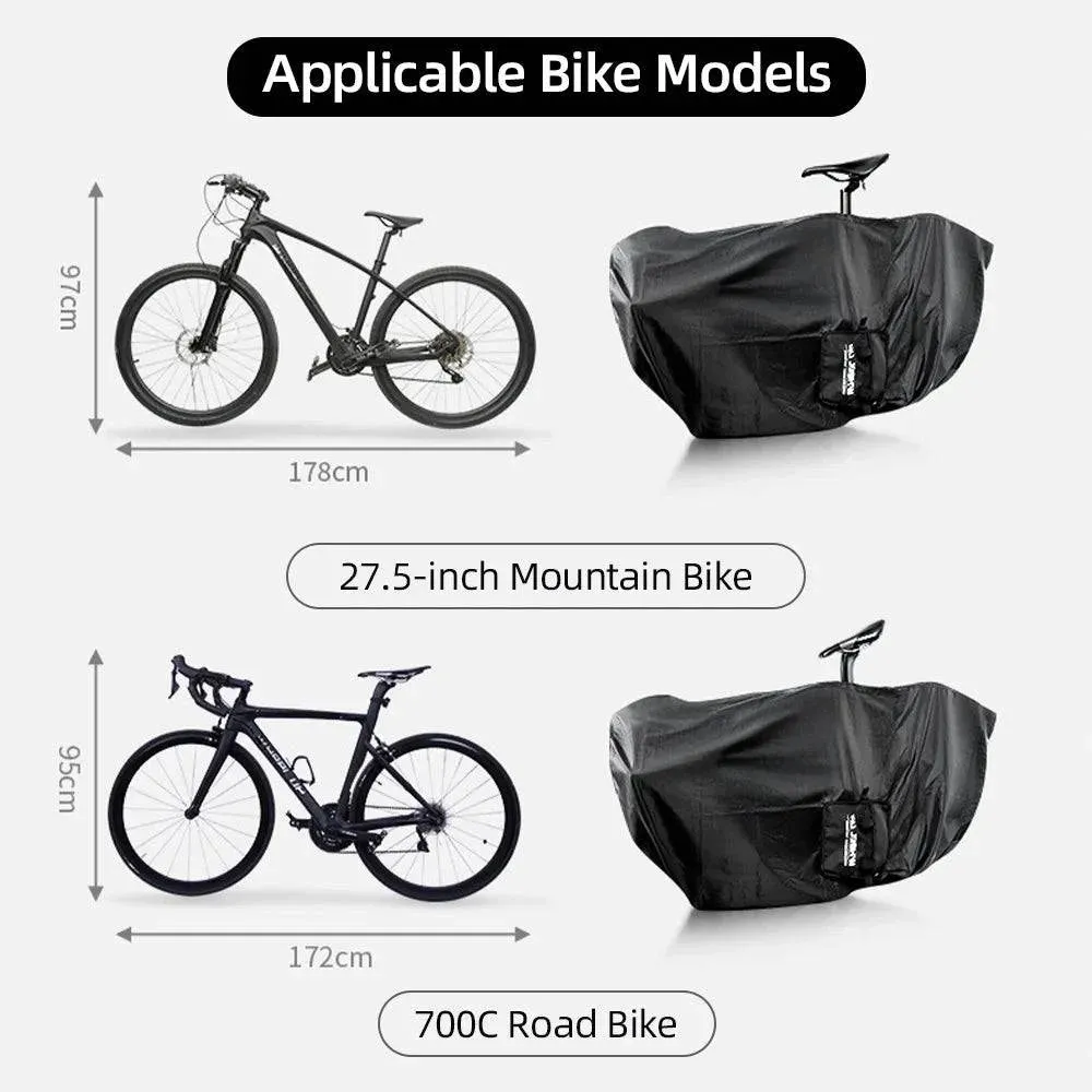 Portable Bike Carry Bag Oxford Cloth Bicycle Transport Storage Case With Shoulder Strap for 27.5in Mountain Bike 700C Road Bike