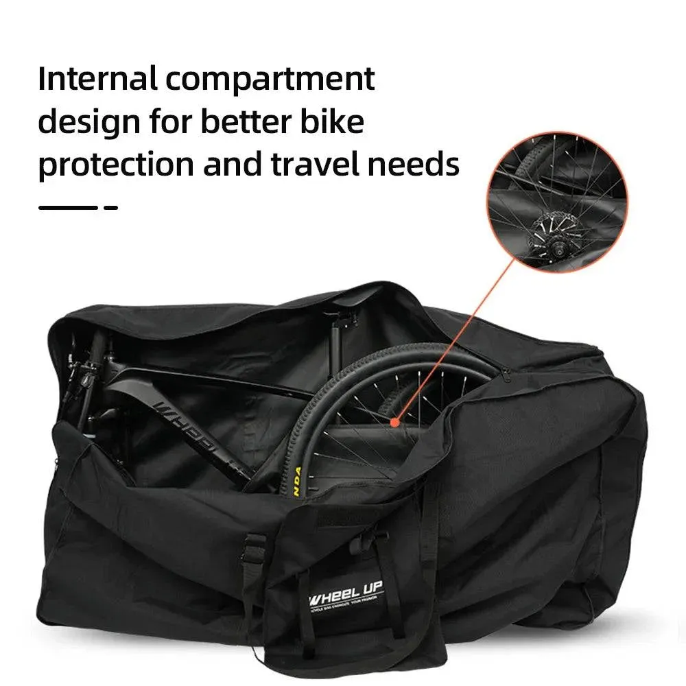 Portable Bike Carry Bag Oxford Cloth Bicycle Transport Storage Case With Shoulder Strap for 27.5in Mountain Bike 700C Road Bike