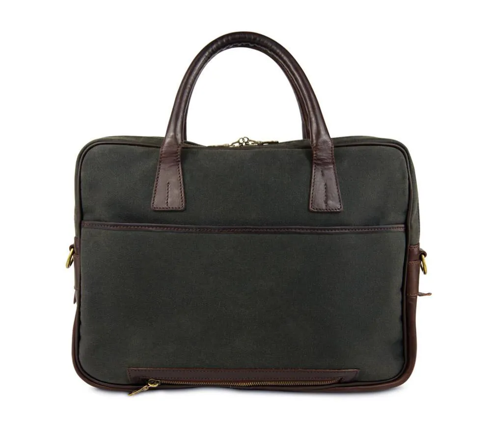 Regents Waxed Canvas Briefcase