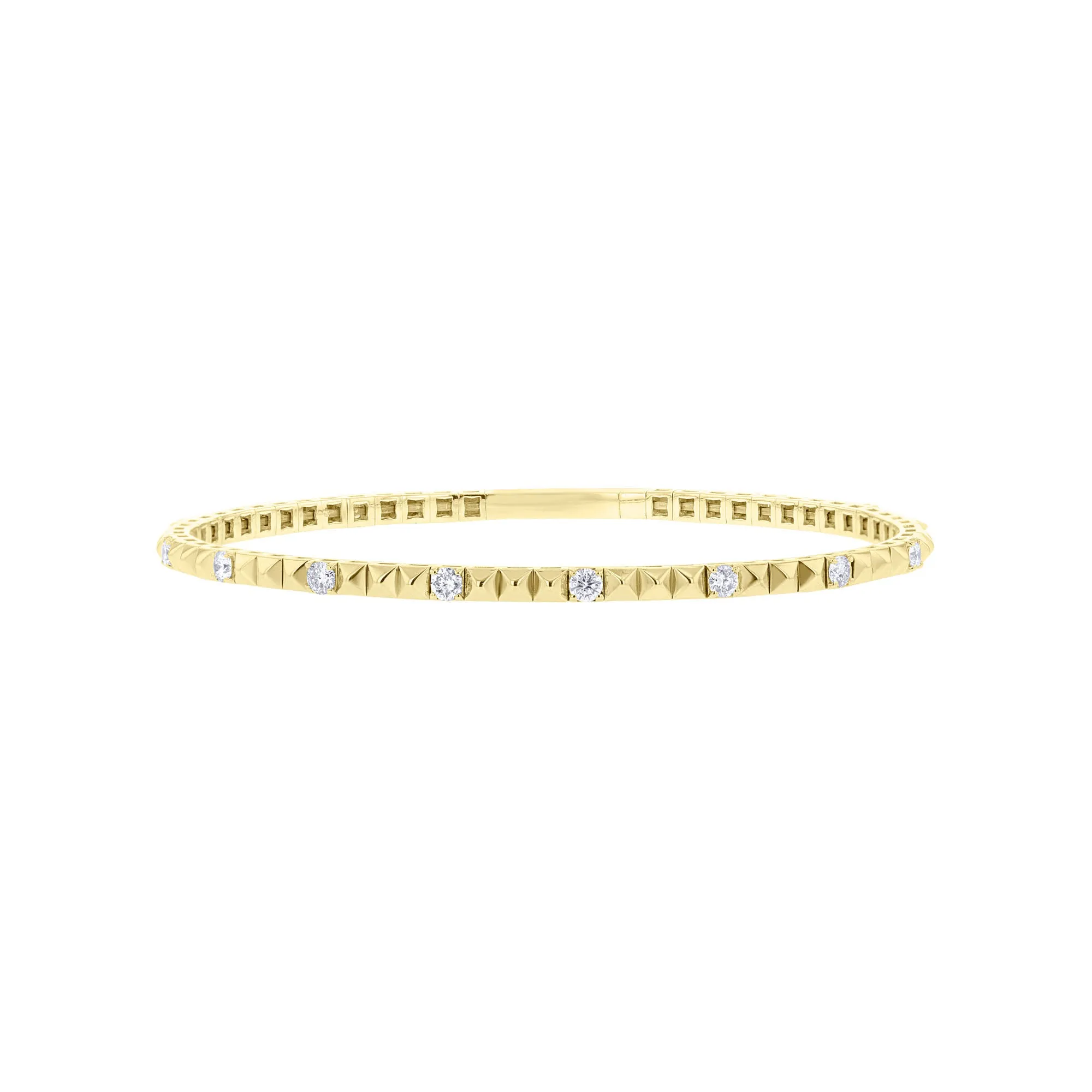 Rockstud Diamond Bangle Bracelet