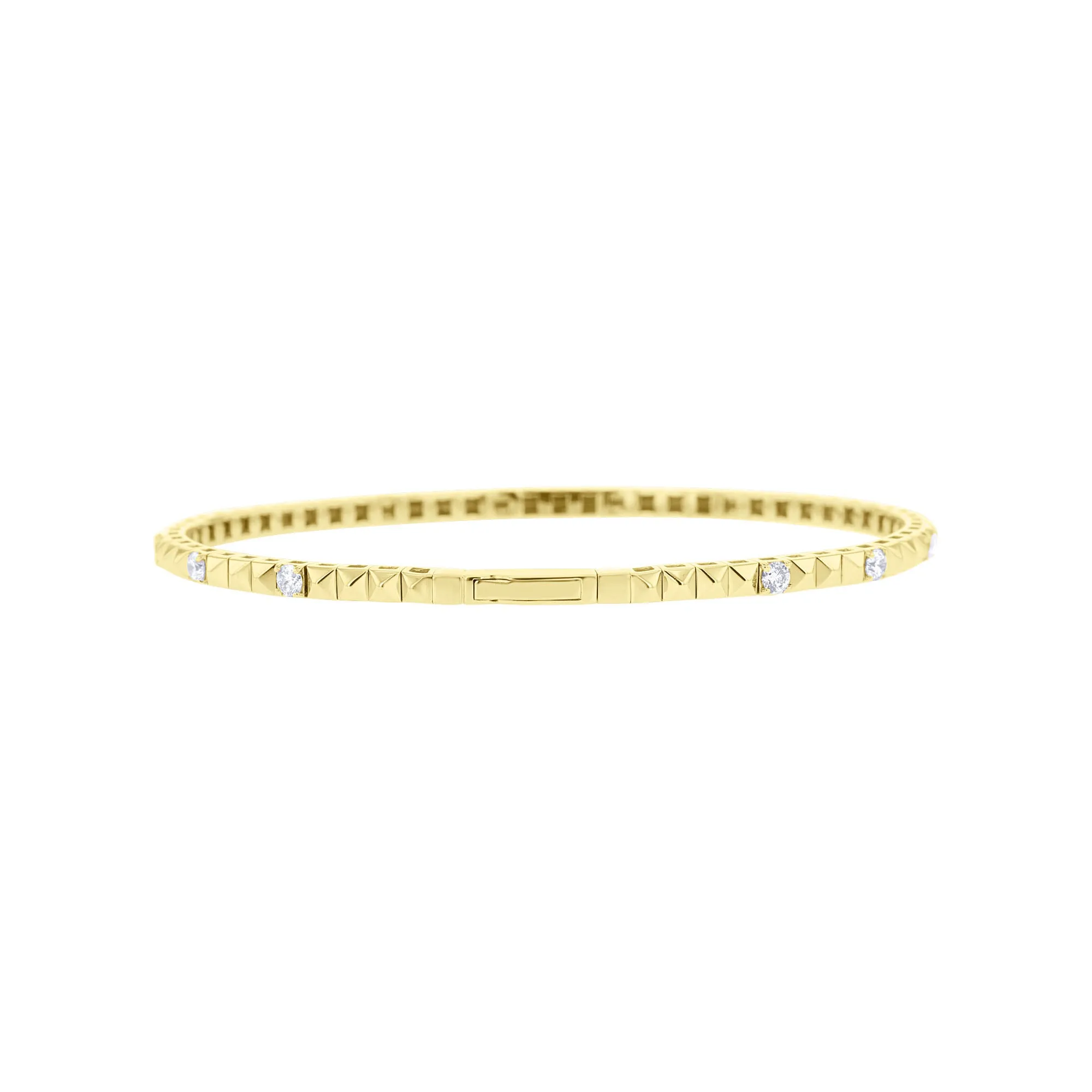 Rockstud Diamond Bangle Bracelet