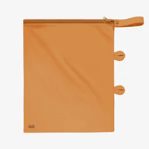 Sac imperméable caramel pour couches réutilisables et vêtements humides, bébé || Waterproof caramel bag for reusable diapers, baby