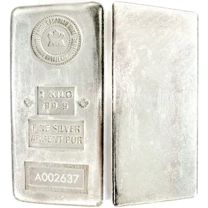 Scarce Royal Canadian Mint 1 Kilo Silver Bullion Bar | 32.15 Ounces Net Pure Silver