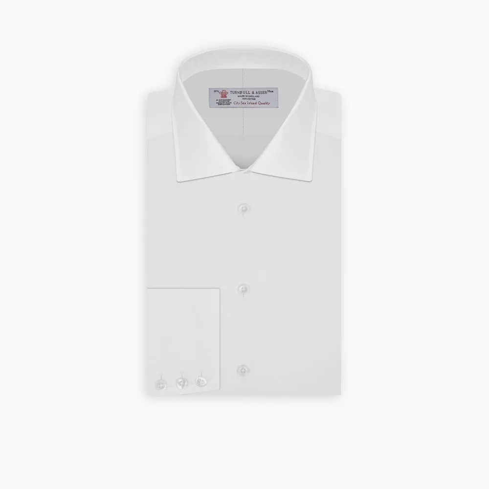 Sea Island Cotton Classic Fit White Shirt