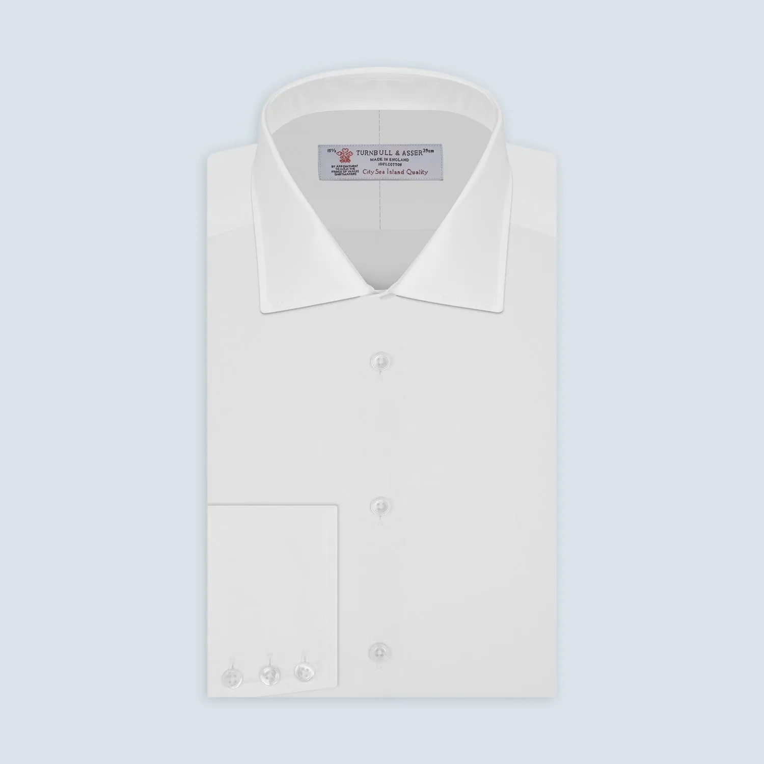 Sea Island Cotton Classic Fit White Shirt