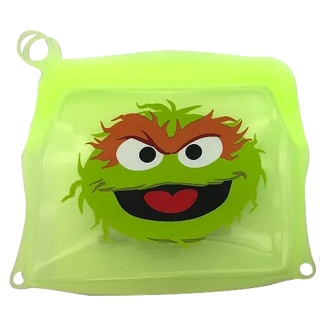 Sesame Street Oscar The Grouch Small Reusable Silicone Bag