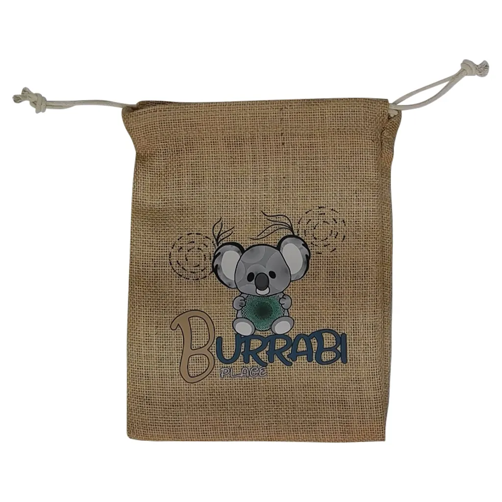 Stock Jute Drawstring Bag-Medium(SJB-11T)