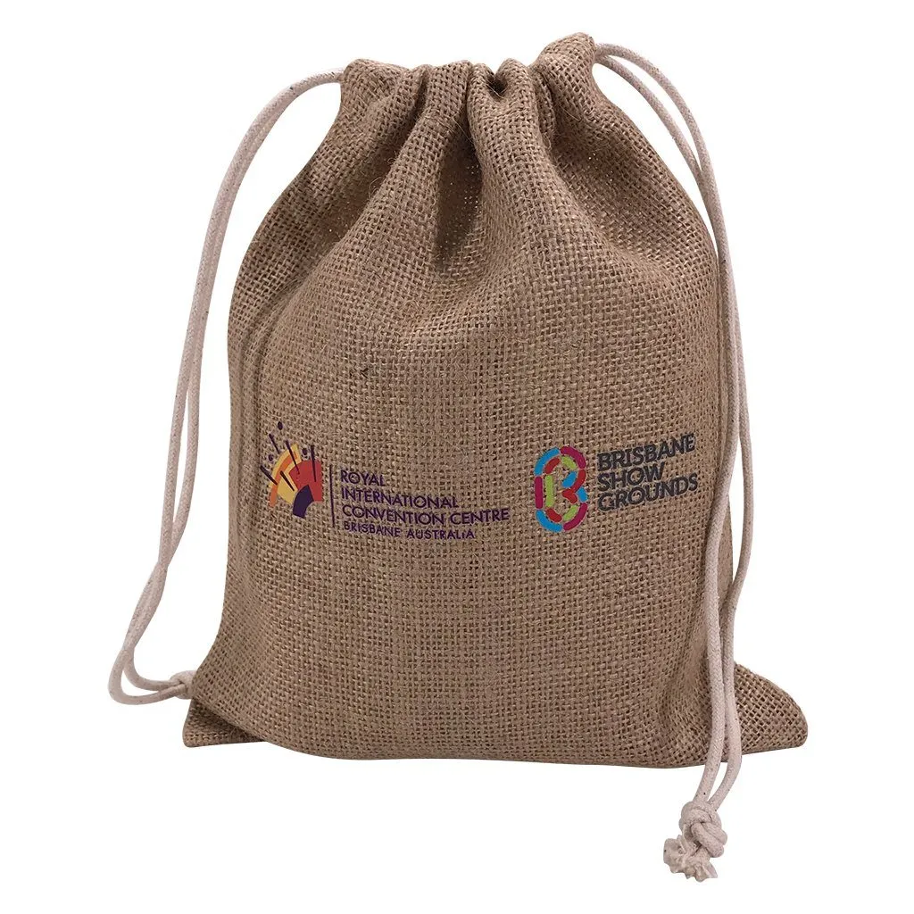 Stock Jute Drawstring Bag-Medium(SJB-11T)