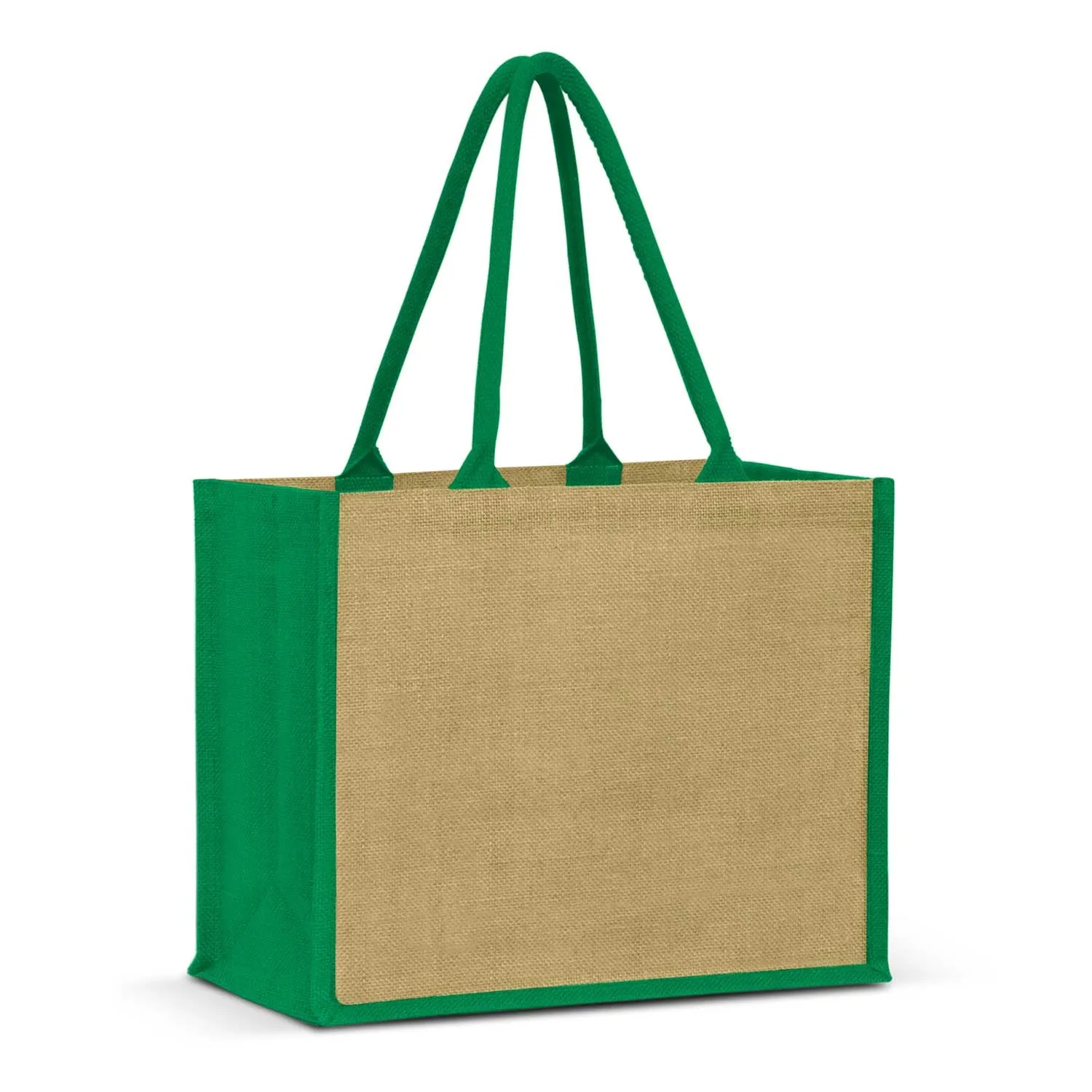 Stock Jute Shopper With Large Gusset-Coloured(SJB-08T)