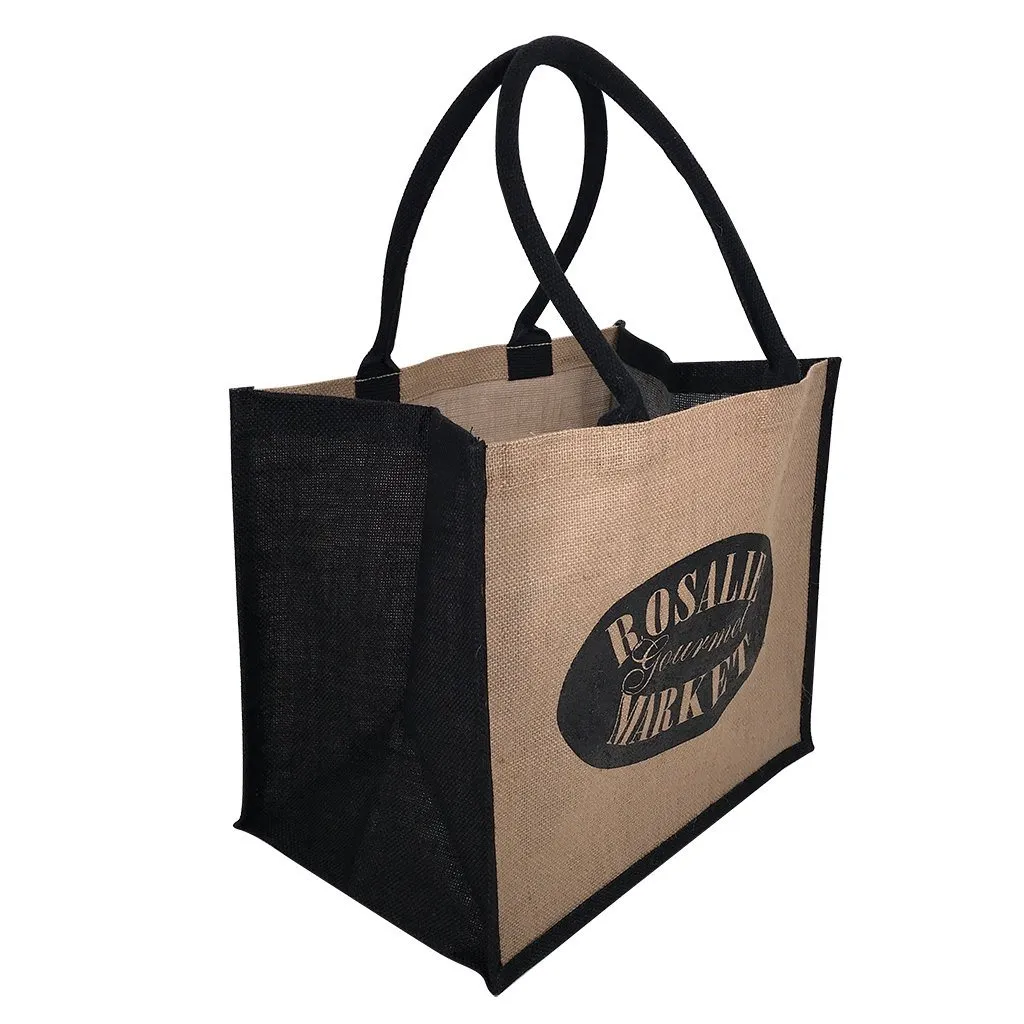 Stock Jute Shopper With Large Gusset-Coloured(SJB-08T)