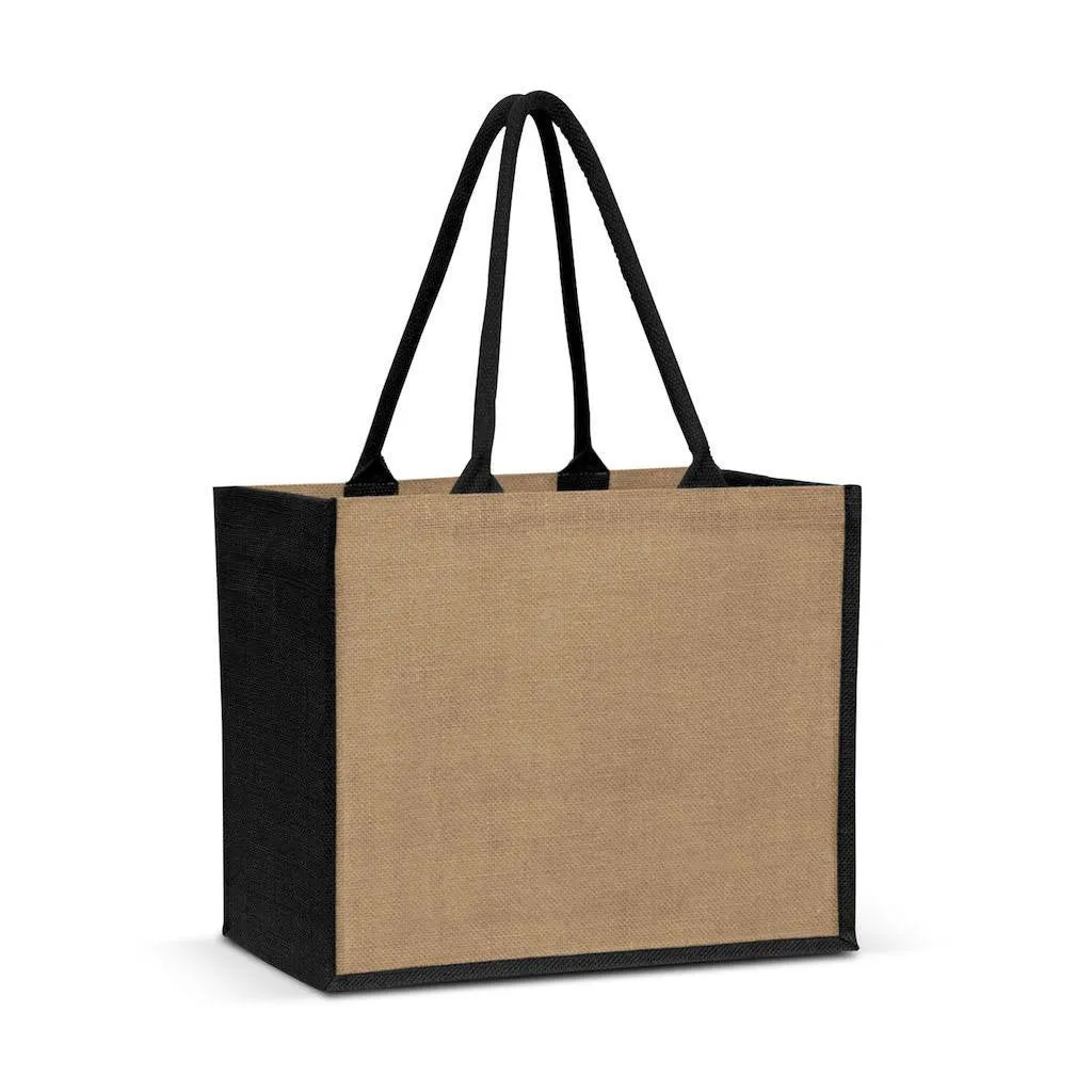 Stock Jute Shopper With Large Gusset-Coloured(SJB-08T)