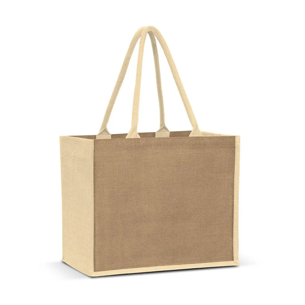 Stock Jute Shopper With Large Gusset-Coloured(SJB-08T)