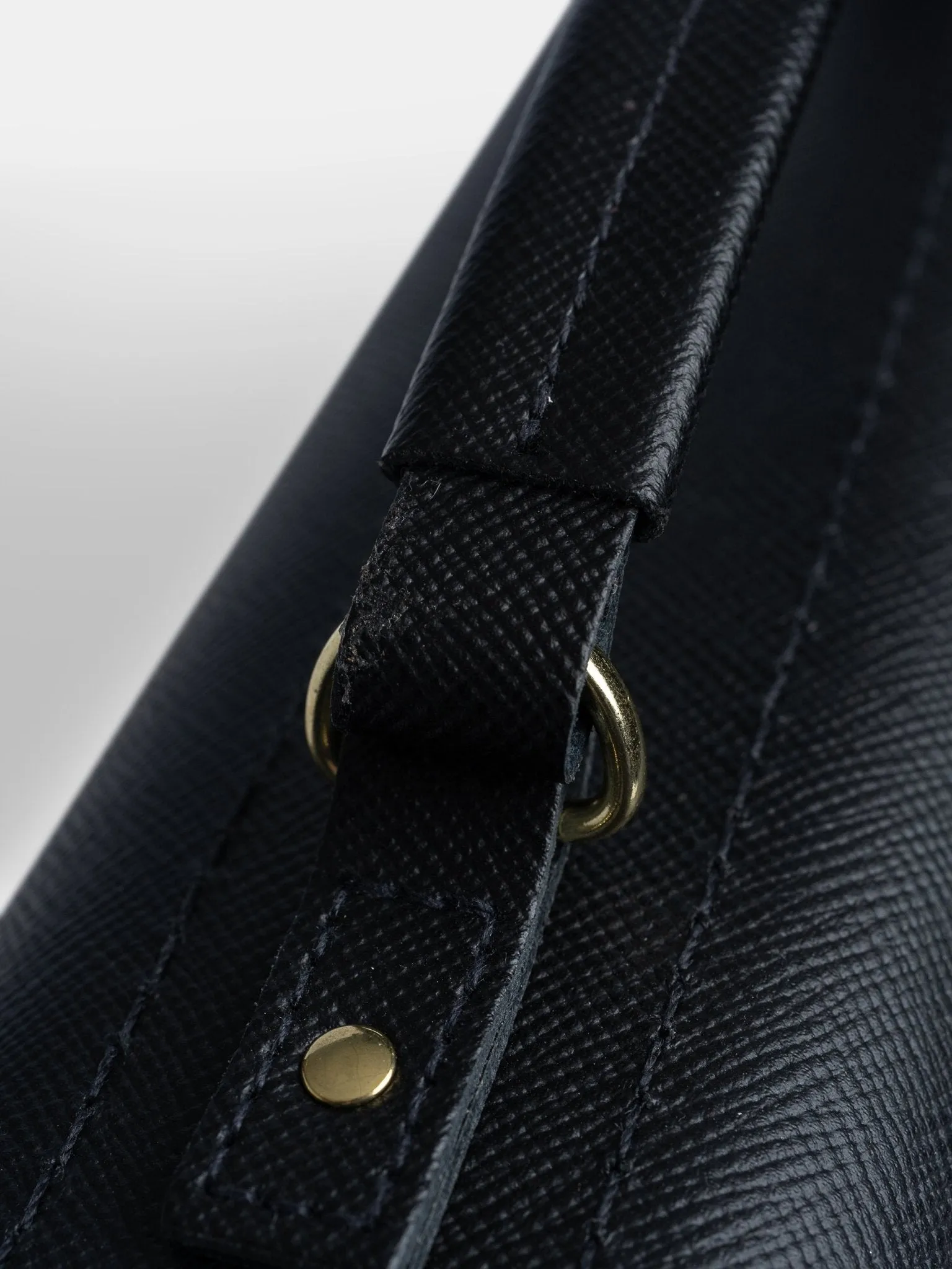 The Briefcase -  Black Saffiano