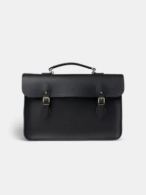 The Briefcase -  Black Saffiano