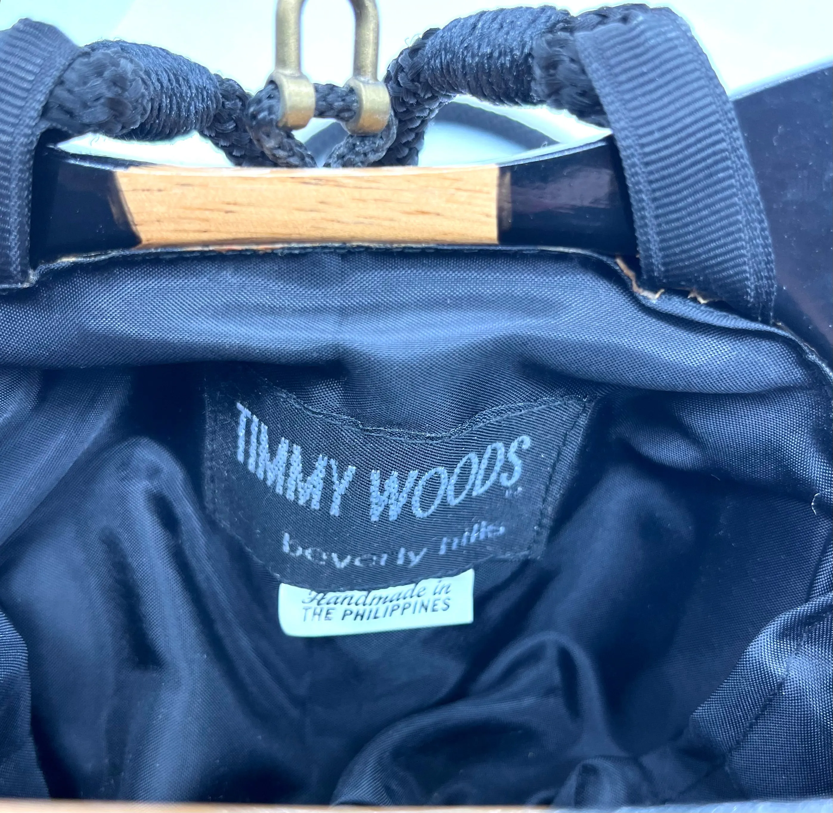 Timmy Woods Wooden Painted Cat Purse