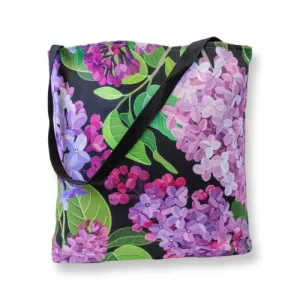 Tote - Custom Grand Hotel Lilacs on Jet Black