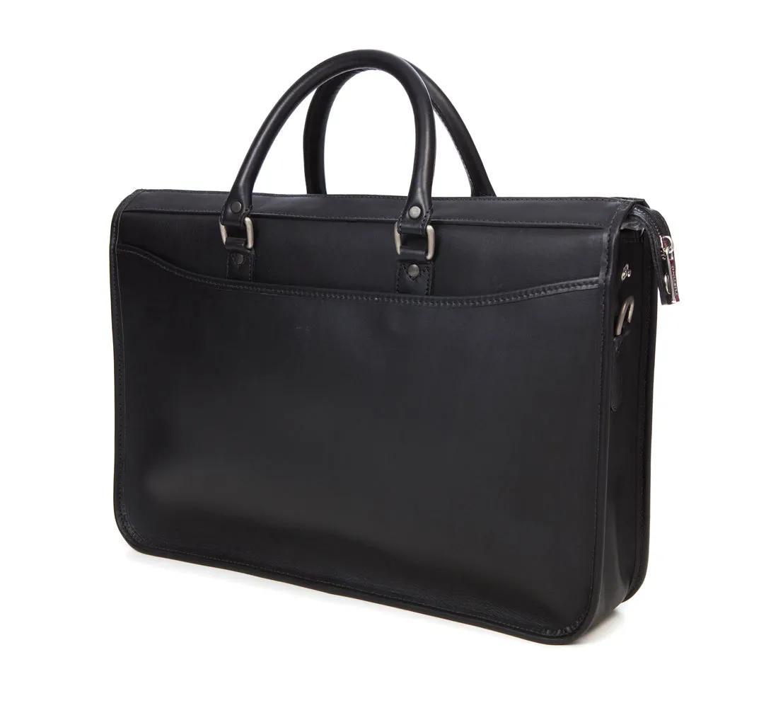 Tusting - Marston Briefcase - Black Bridle Leather